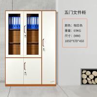 文件柜 更衣柜 五门文件柜 文件更衣柜 FENGLONG 咖套白文件柜钢柜