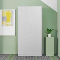 通体文件柜 对开文件柜 灰白文件柜 YUMEI 平粉灰白资料柜钢柜