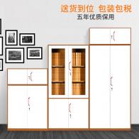 文件柜 钢柜 通双节文件柜 钢制文件柜 FENGLONG 咖套白文件柜钢柜