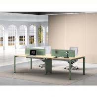 员工桌 职员办公桌 四人位 钢木职员位 伟瑞3060款工作位  可定制