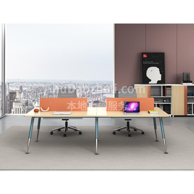 员工桌 职员工作位 六人位 钢木职员桌 伟瑞Q5款工作位  可定制