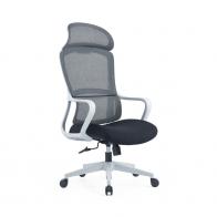 职员椅 高背职员椅 弹力靠 灰框网布椅 广东ST网布办公椅