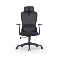 职员椅 高背职员椅 带头枕 转椅网布椅 广东ST网布办公椅