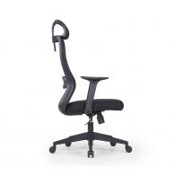 职员椅 高背职员椅 带头枕 转椅网布椅 广东ST网布办公椅