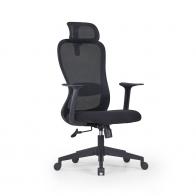 职员椅 高背职员椅 带头枕 转椅网布椅 广东ST网布办公椅