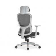 职员椅 高背职员椅 带头枕 灰框网布椅 广东ST网布办公椅