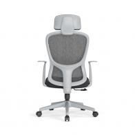 职员椅 高背职员椅 带头枕 灰框网布椅 广东ST网布办公椅