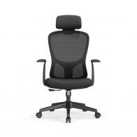 职员椅 高背职员椅 带头枕 高背网布椅 广东ST网布办公椅