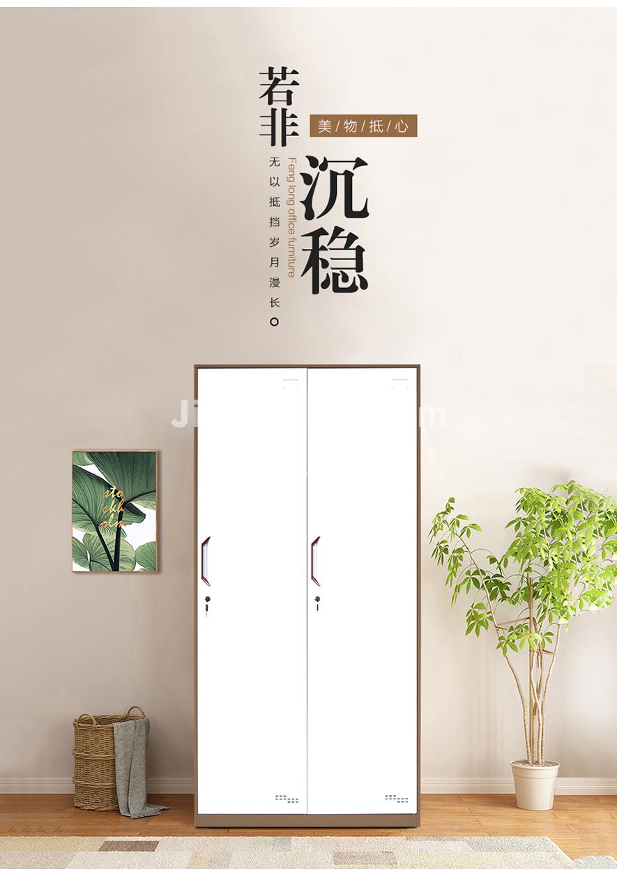 两门更衣柜 咖白套两门更衣柜 钢制两门更衣柜