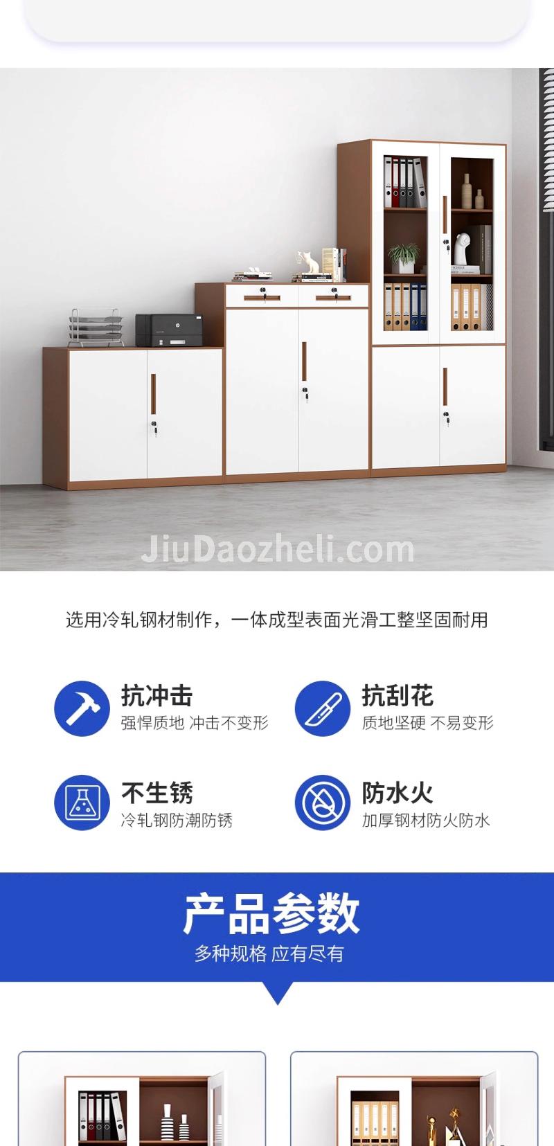 南京咖白套色资料柜